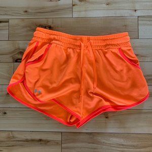 orange under armour shorts